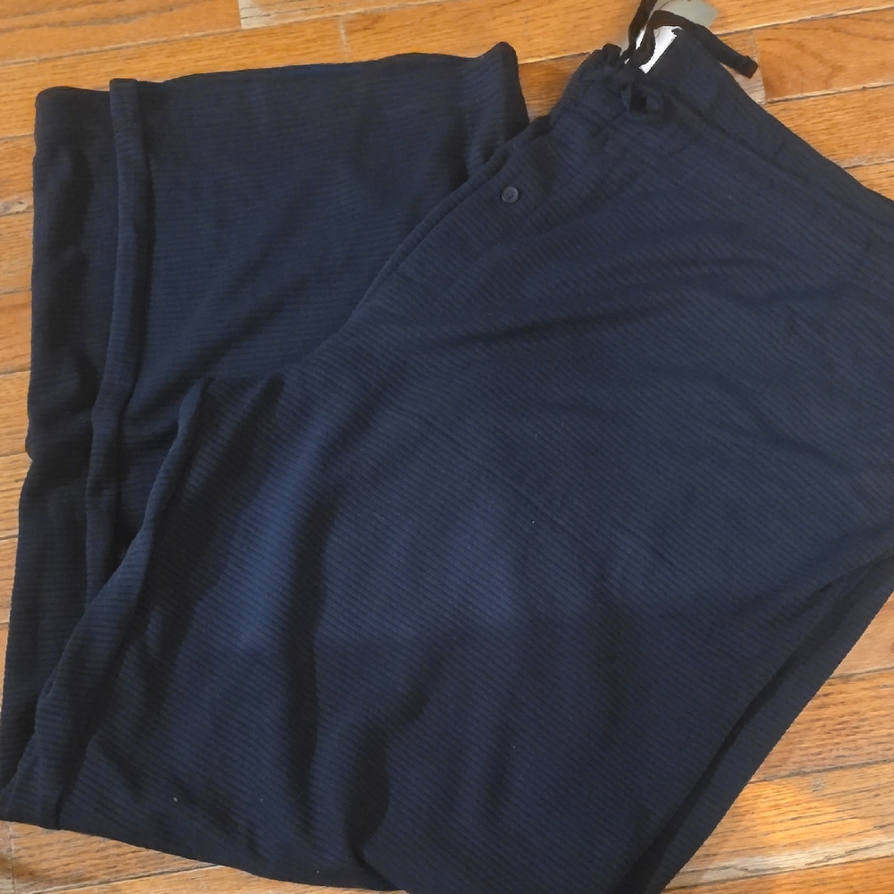 Men's Navy Ribbed Lounge Pants